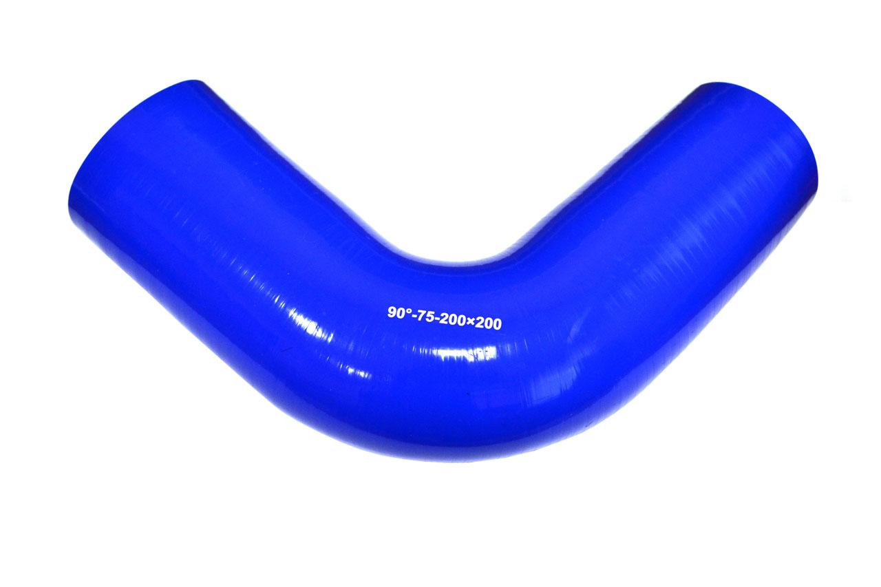 картинка Патрубок силиконовый угловой Ф 75 мм L 200х200 мм, 90 град от магазина Одежда+