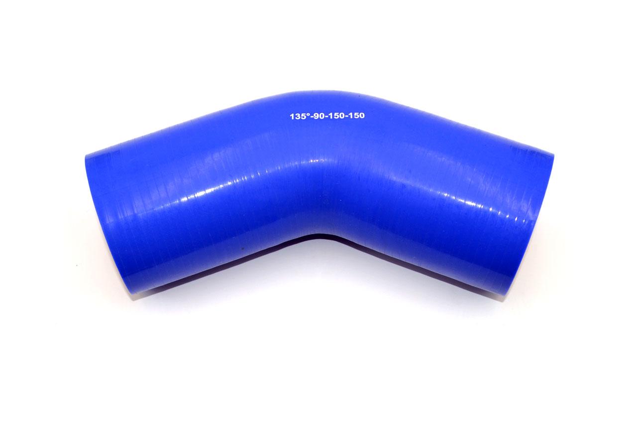 картинка Патрубок силиконовый угловой Ф 90 мм L 150х150 мм, 135 град от магазина Одежда+