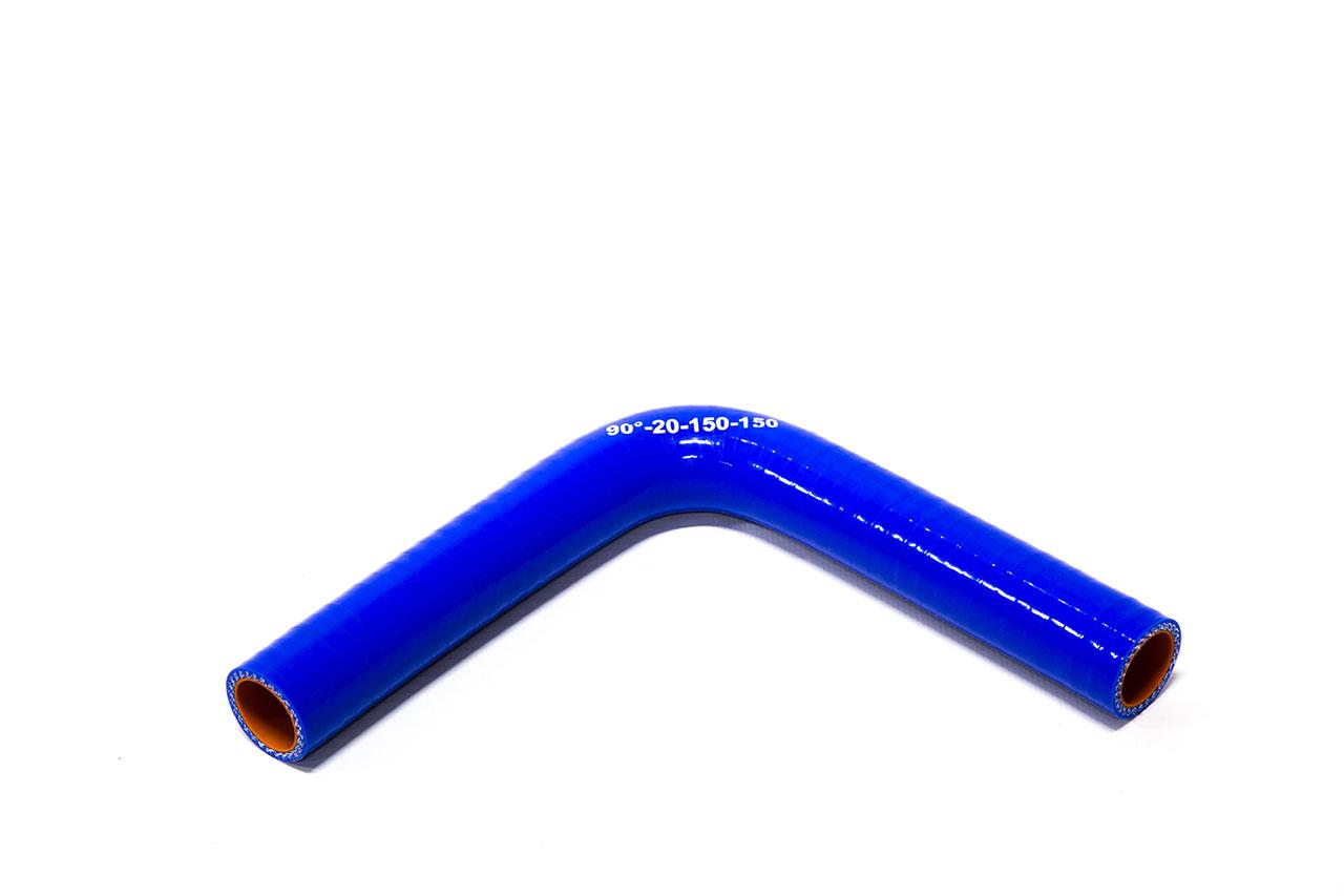 картинка Патрубок силиконовый угловой Ф 20 мм L 150х150 мм, 90 град от магазина Одежда+