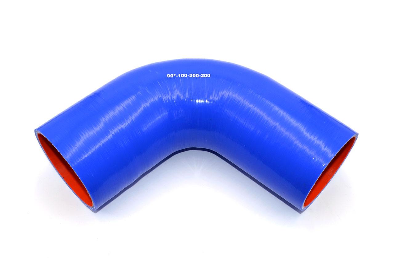 картинка Патрубок силиконовый угловой Ф 100 мм L 200х200 мм, 90 град от магазина Одежда+