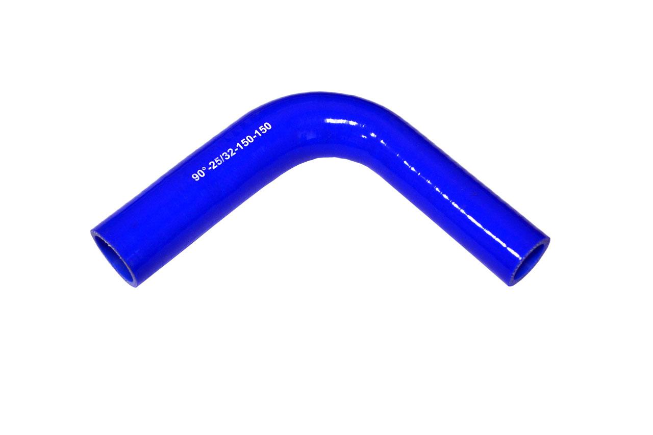 картинка Патрубок силиконовый угловой с переходом Ф 25х32 мм L 150х150 мм, 90 град от магазина Одежда+