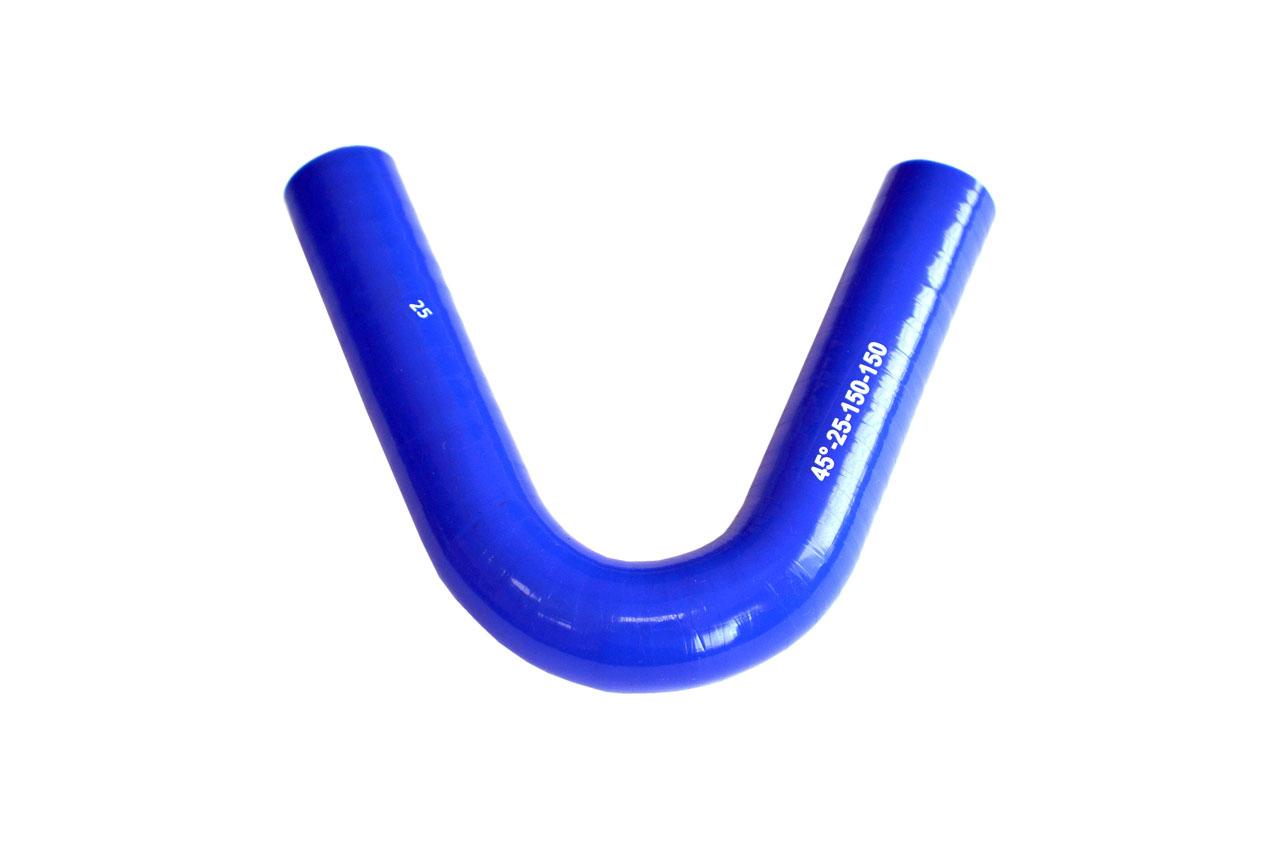 картинка Патрубок силиконовый угловой Ф 25 мм L 150х150 мм, 45 град от магазина Одежда+