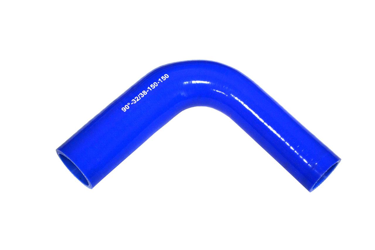 картинка Патрубок силиконовый угловой с переходом Ф 32х38 мм L 150х150 мм, 90 град от магазина Одежда+