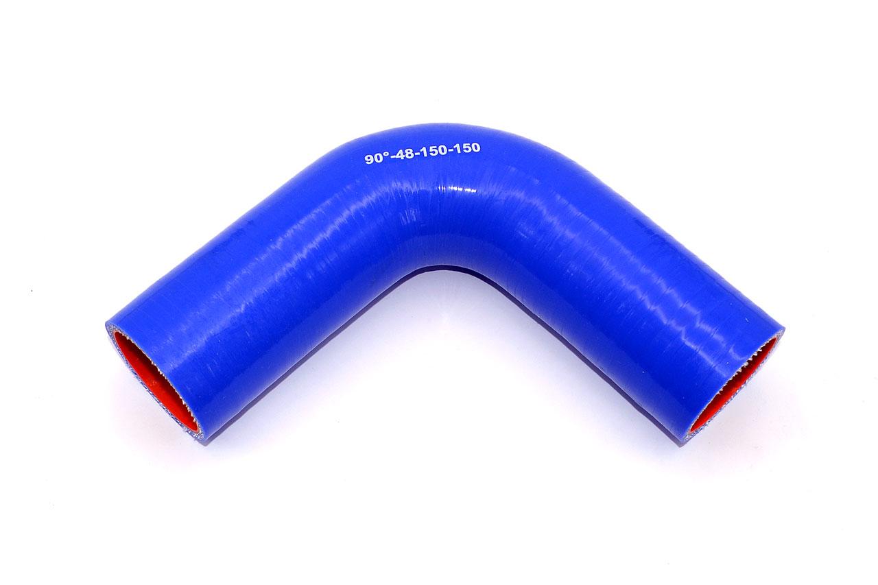 картинка Патрубок силиконовый угловой Ф 48 мм L 150х150 мм, 90 град от магазина Одежда+