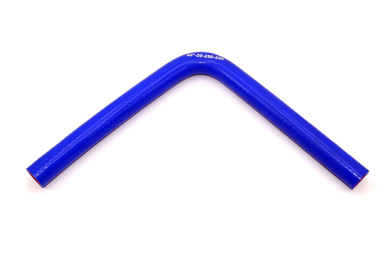 картинка Патрубок силиконовый угловой Ф 20 мм L 250х250 мм, 90 град от магазина Одежда+
