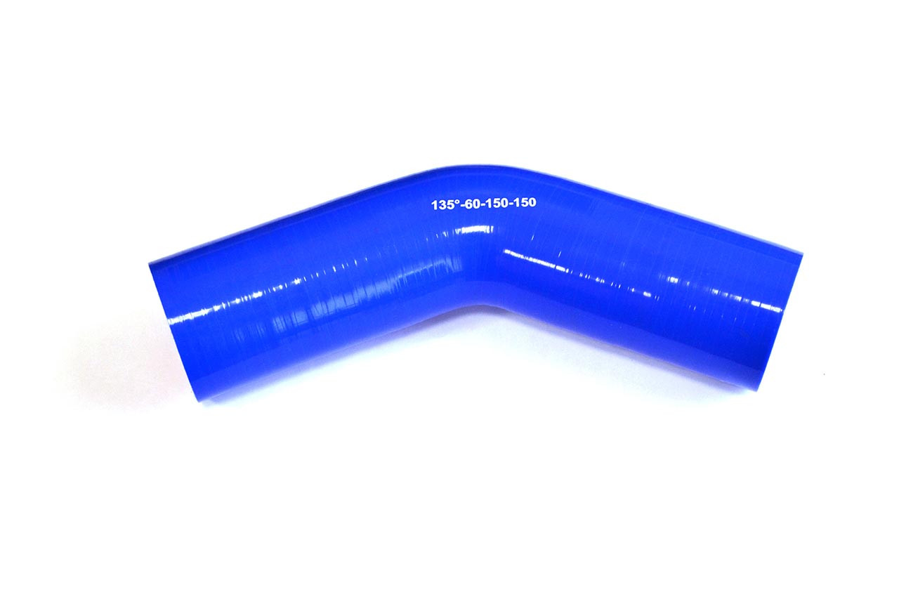 картинка Патрубок силиконовый угловой Ф 60 мм L 150х150 мм, 135 град от магазина Одежда+