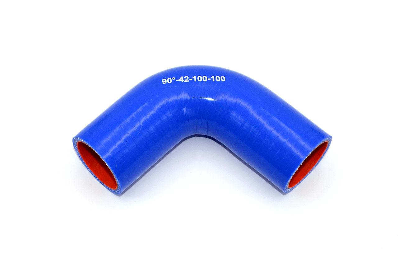 картинка Патрубок силиконовый угловой Ф 42 мм L 100х100 мм, 90 град от магазина Одежда+