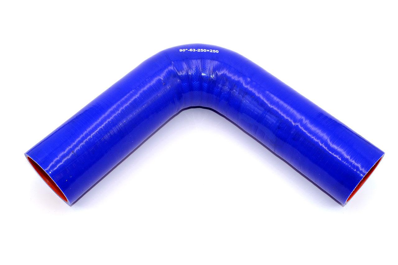 картинка Патрубок силиконовый угловой Ф 63 мм L 250х250 мм, 90 град от магазина Одежда+