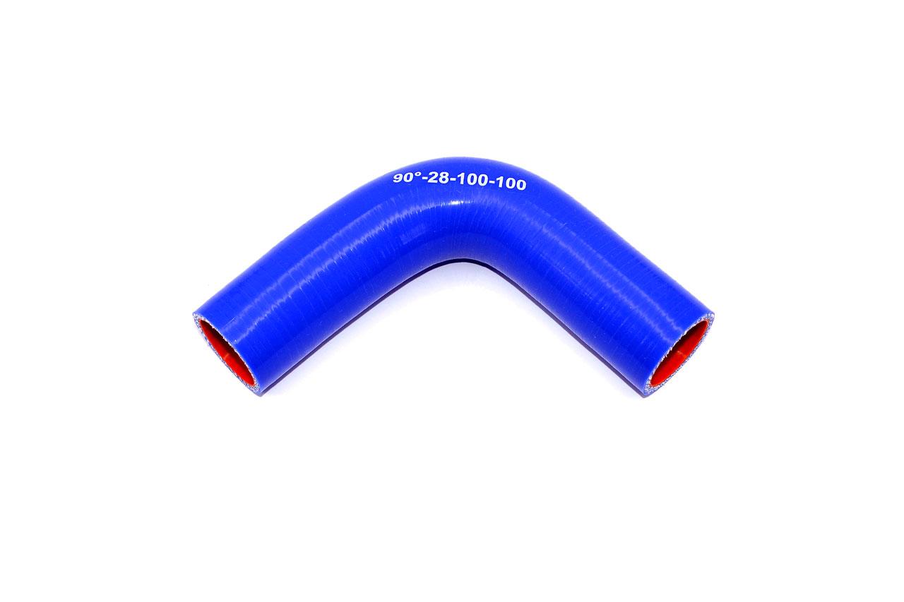 картинка Патрубок силиконовый угловой Ф 28 мм L 100х100 мм, 90 град от магазина Одежда+