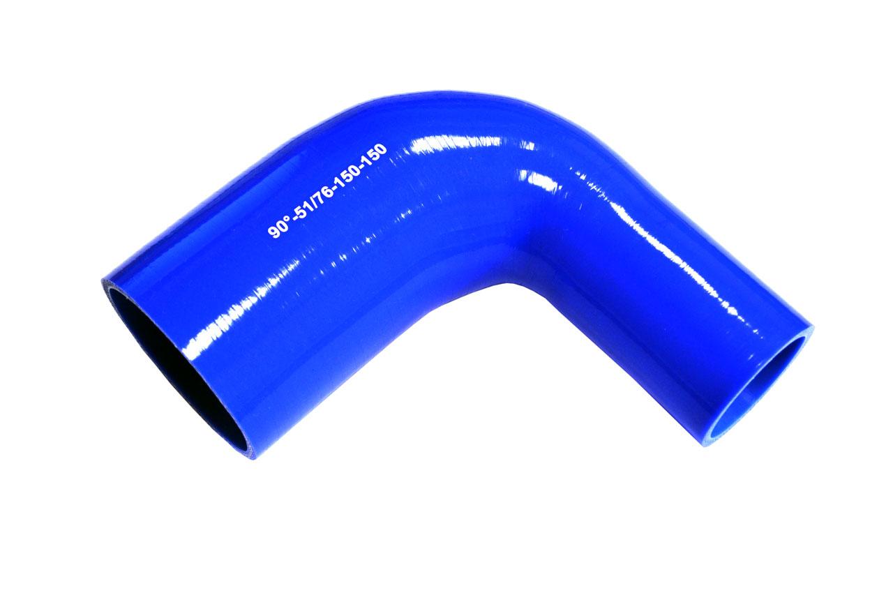 картинка Патрубок силиконовый угловой с переходом Ф 51х76 мм L 150х150 мм, 90 град от магазина Одежда+