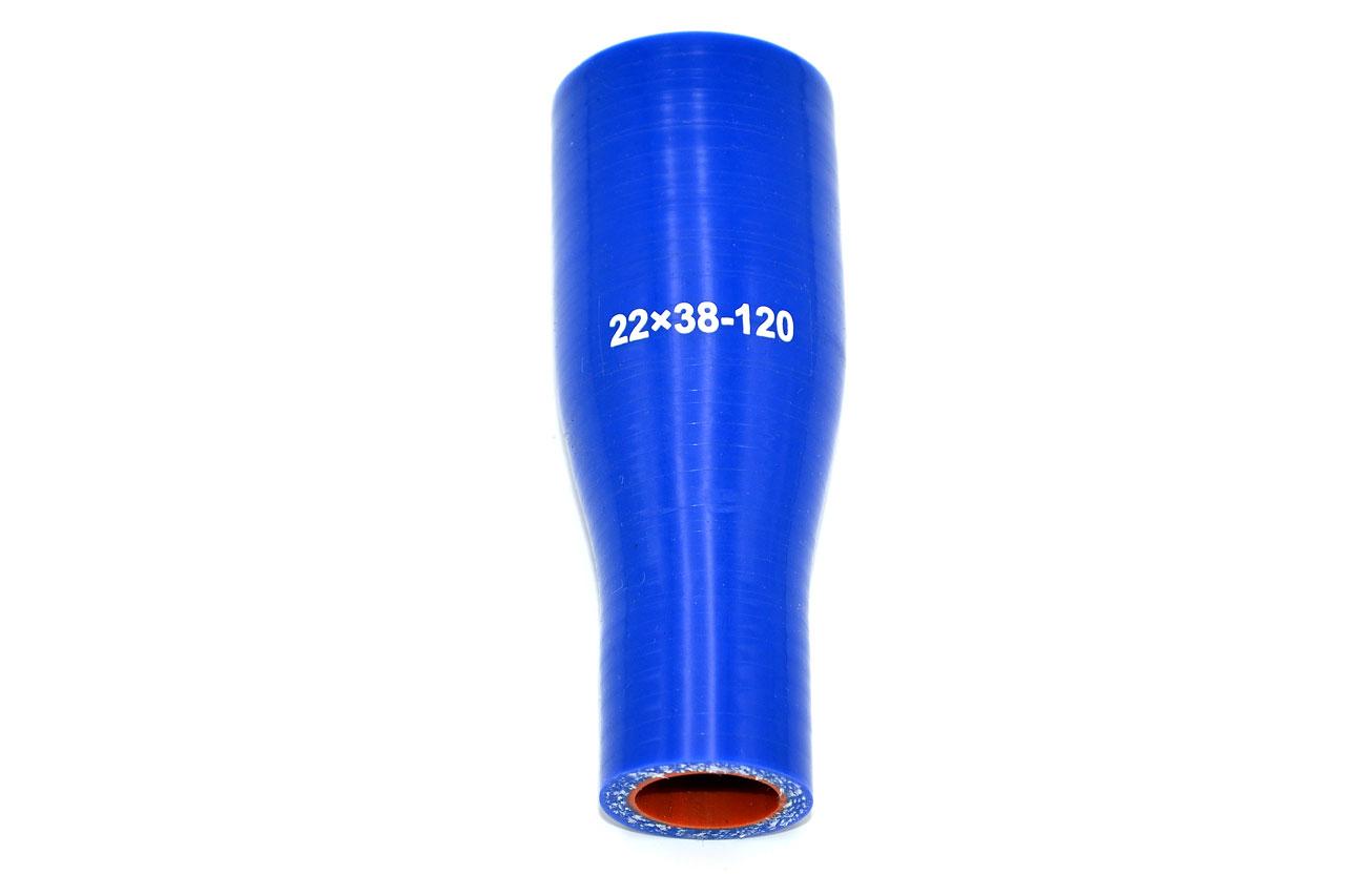 картинка Патрубок силиконовый прямой с переходом Ф 22х38 мм L 100 мм от магазина Одежда+