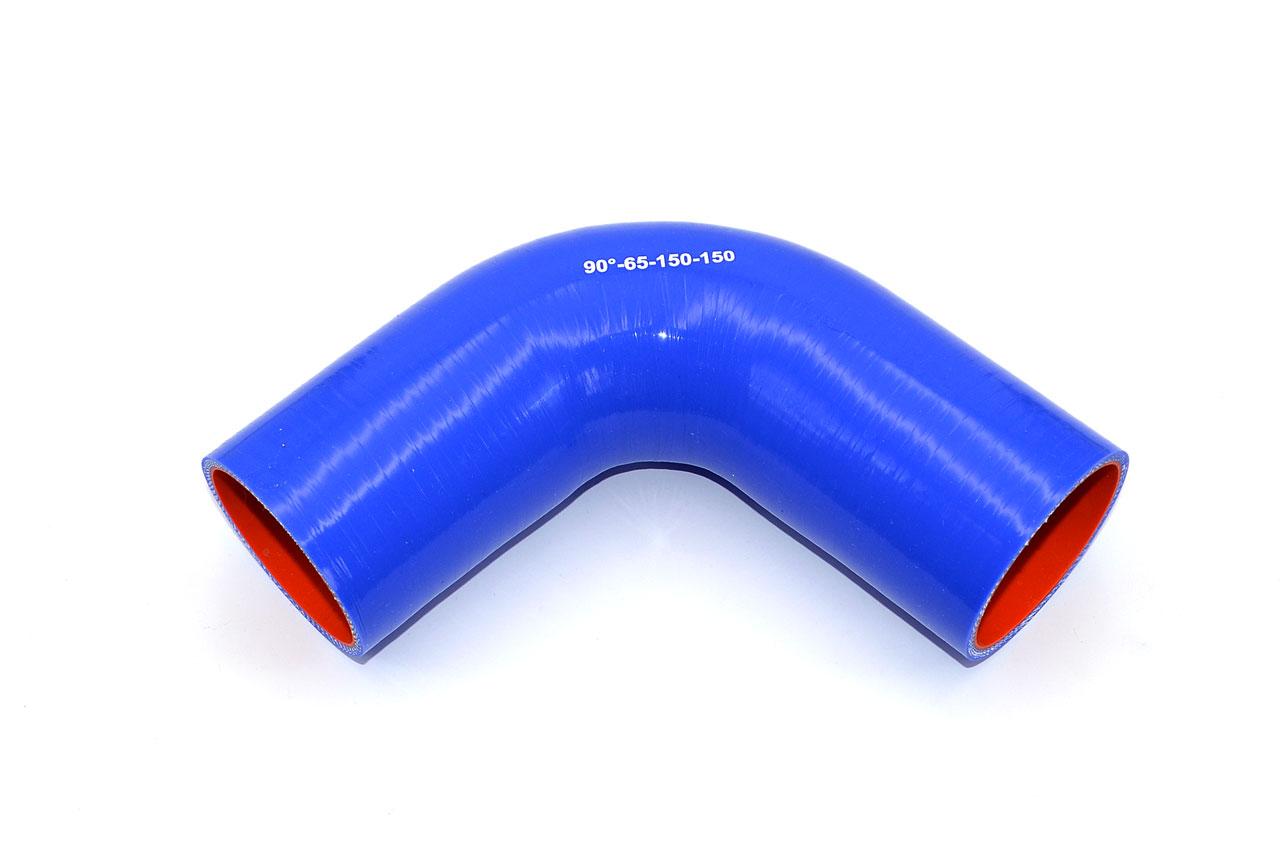 картинка Патрубок силиконовый угловой Ф 65 мм L 150х150 мм, 90 град от магазина Одежда+