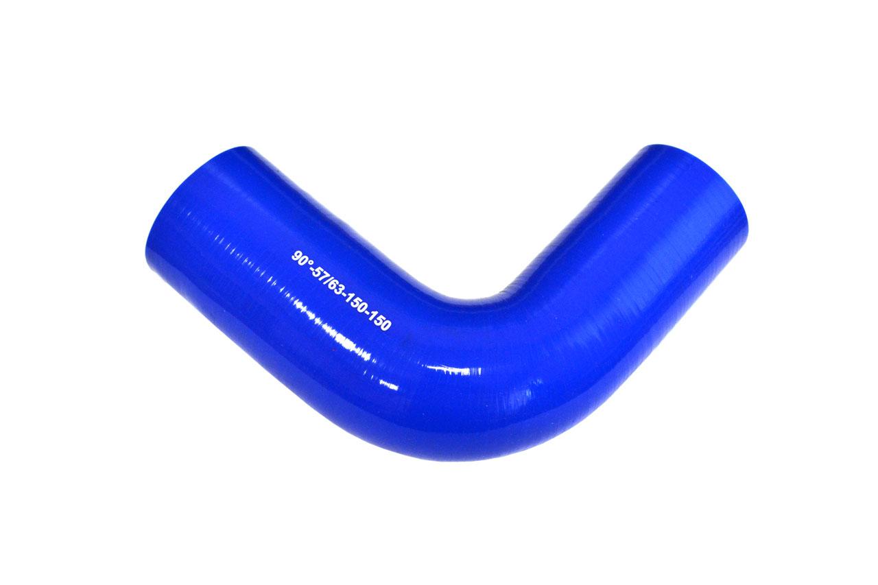 картинка Патрубок силиконовый угловой с переходом Ф 57х63 мм L 150х150 мм, 90 град от магазина Одежда+