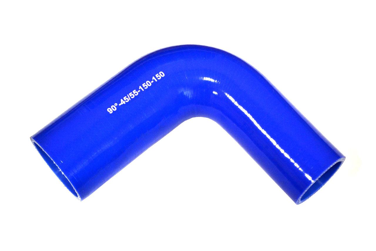 картинка Патрубок силиконовый угловой с переходом Ф 45х55 мм L 150х150 мм, 90 град от магазина Одежда+