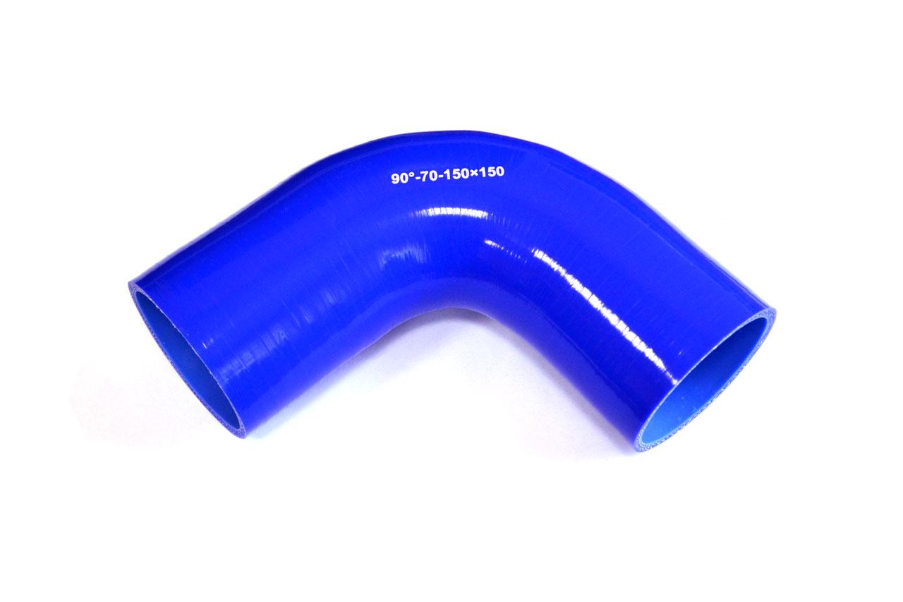 картинка Патрубок силиконовый угловой Ф 70 мм L 150х150 мм, 90 град от магазина Одежда+