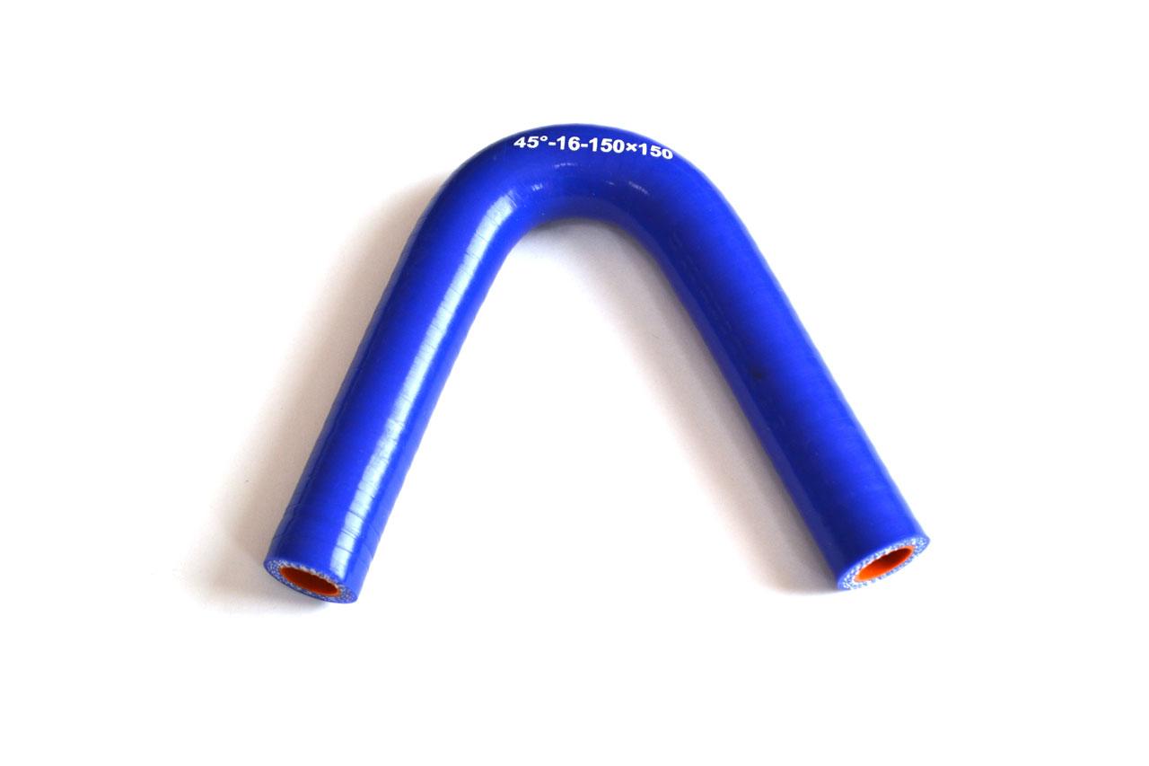 картинка Патрубок силиконовый угловой Ф 16 мм L 150х150 мм, 45 град от магазина Одежда+