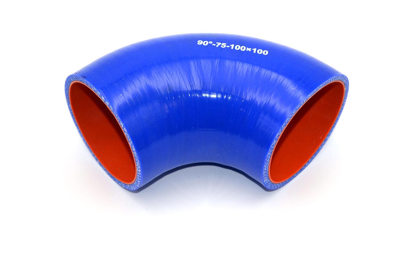 картинка Патрубок силиконовый угловой Ф 75 мм L 100х100 мм, 90 град от магазина Одежда+