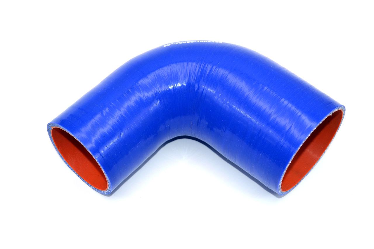 картинка Патрубок силиконовый угловой с переходом Ф 70х90 мм L 150х150 мм, 90 град от магазина Одежда+