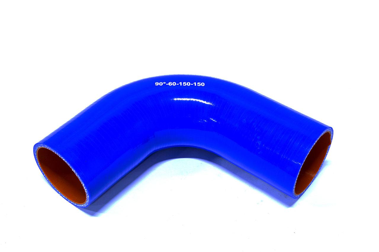 картинка Патрубок силиконовый угловой Ф 60 мм L 150х150 мм, 90 град от магазина Одежда+
