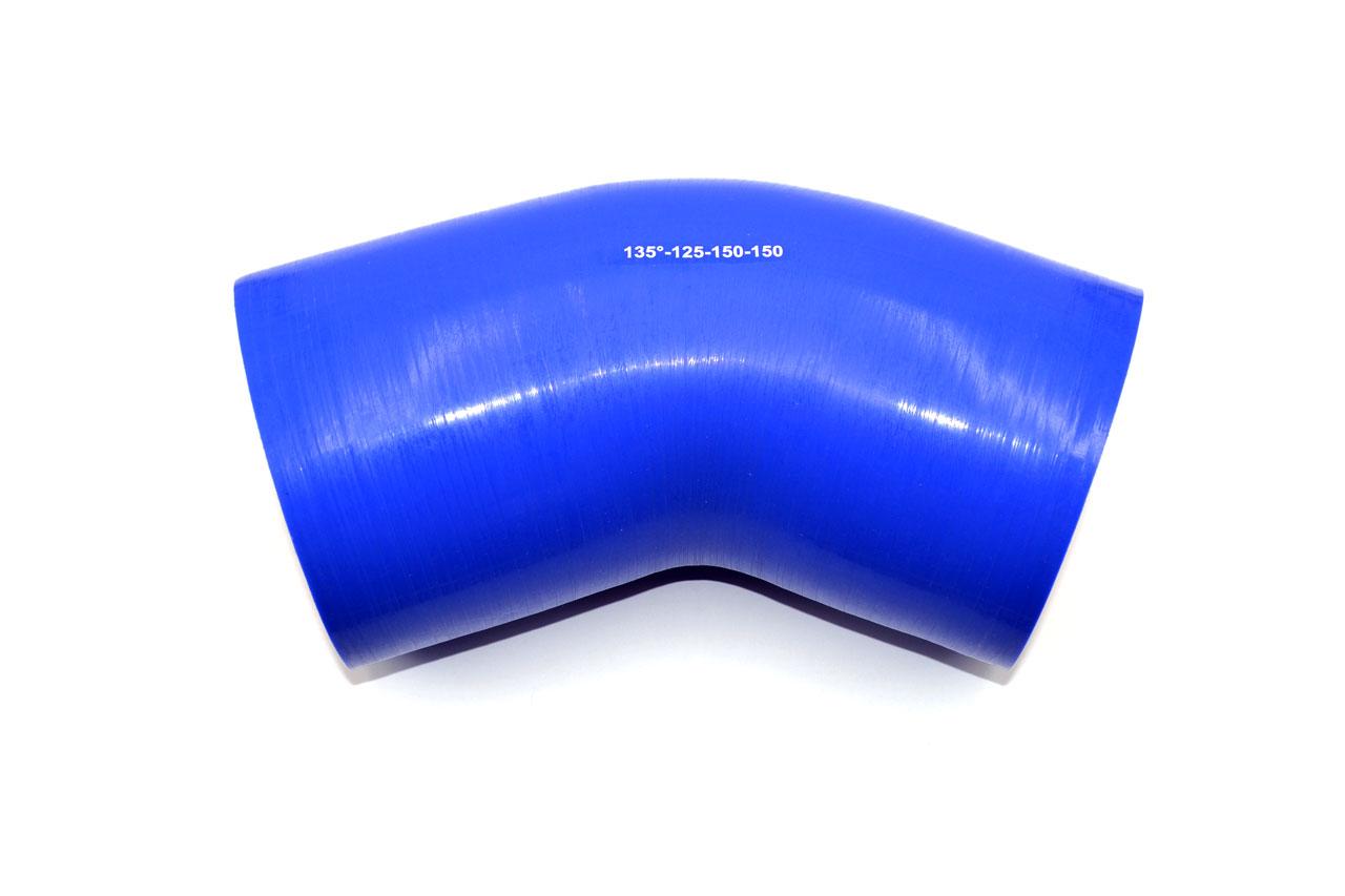 картинка Патрубок силиконовый угловой Ф 125 мм L 150х150 мм, 135 град от магазина Одежда+