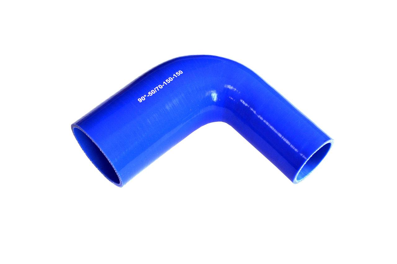 картинка Патрубок силиконовый угловой с переходом Ф 50х70 мм L 150х150 мм, 90 град от магазина Одежда+