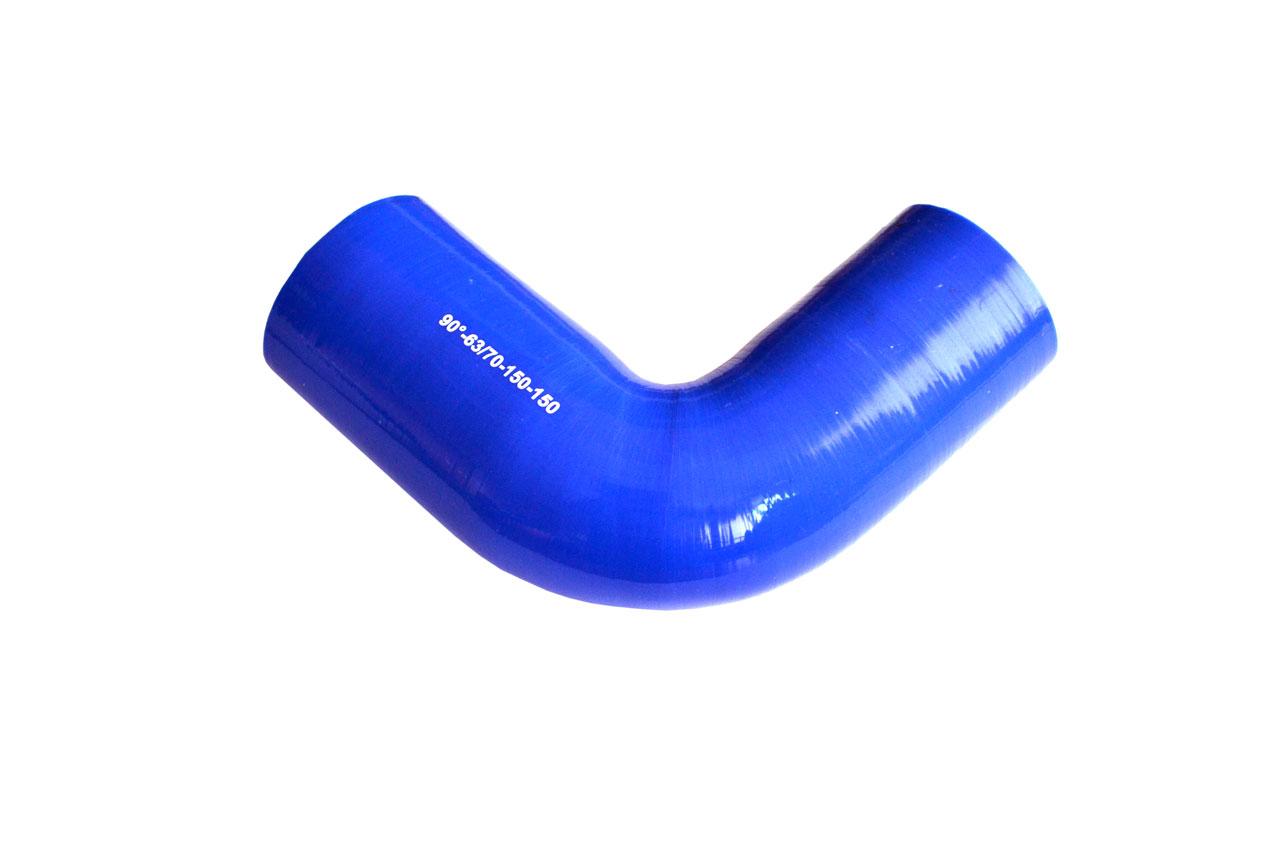 картинка Патрубок силиконовый угловой с переходом Ф 63х70 мм L 150х150 мм, 90 град от магазина Одежда+