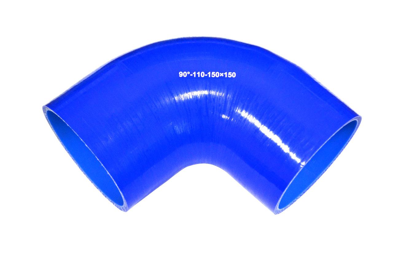 картинка Патрубок силиконовый угловой Ф 110 мм L 150х150 мм, 90 град от магазина Одежда+