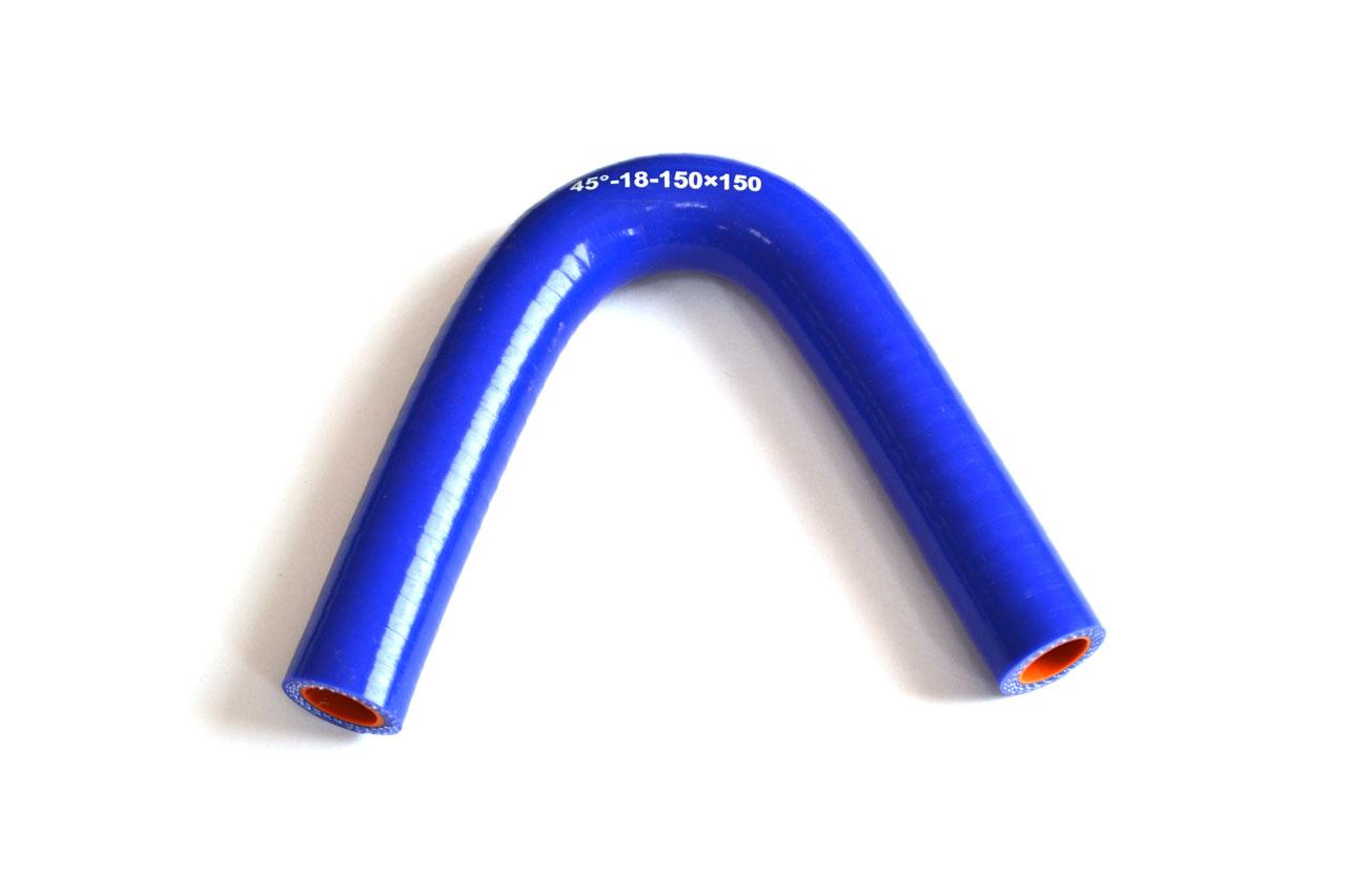 картинка Патрубок силиконовый угловой Ф 18 мм L 150х150 мм, 45 град от магазина Одежда+