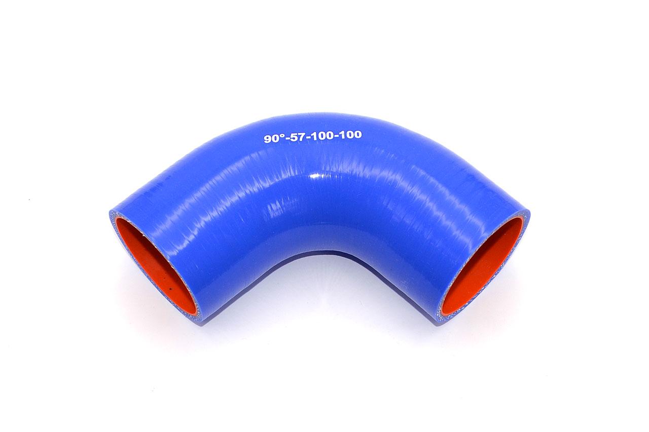 картинка Патрубок силиконовый угловой Ф 57 мм L 100х100 мм, 90 град от магазина Одежда+