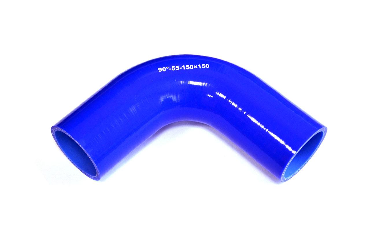 картинка Патрубок силиконовый угловой Ф 55 мм L 150х150 мм, 90 град от магазина Одежда+