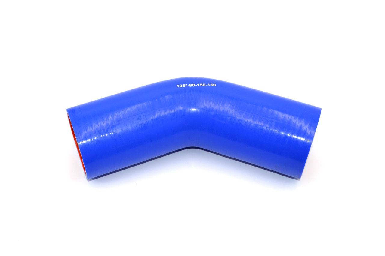картинка Патрубок силиконовый угловой Ф 80 мм L 150х150 мм, 135 град от магазина Одежда+