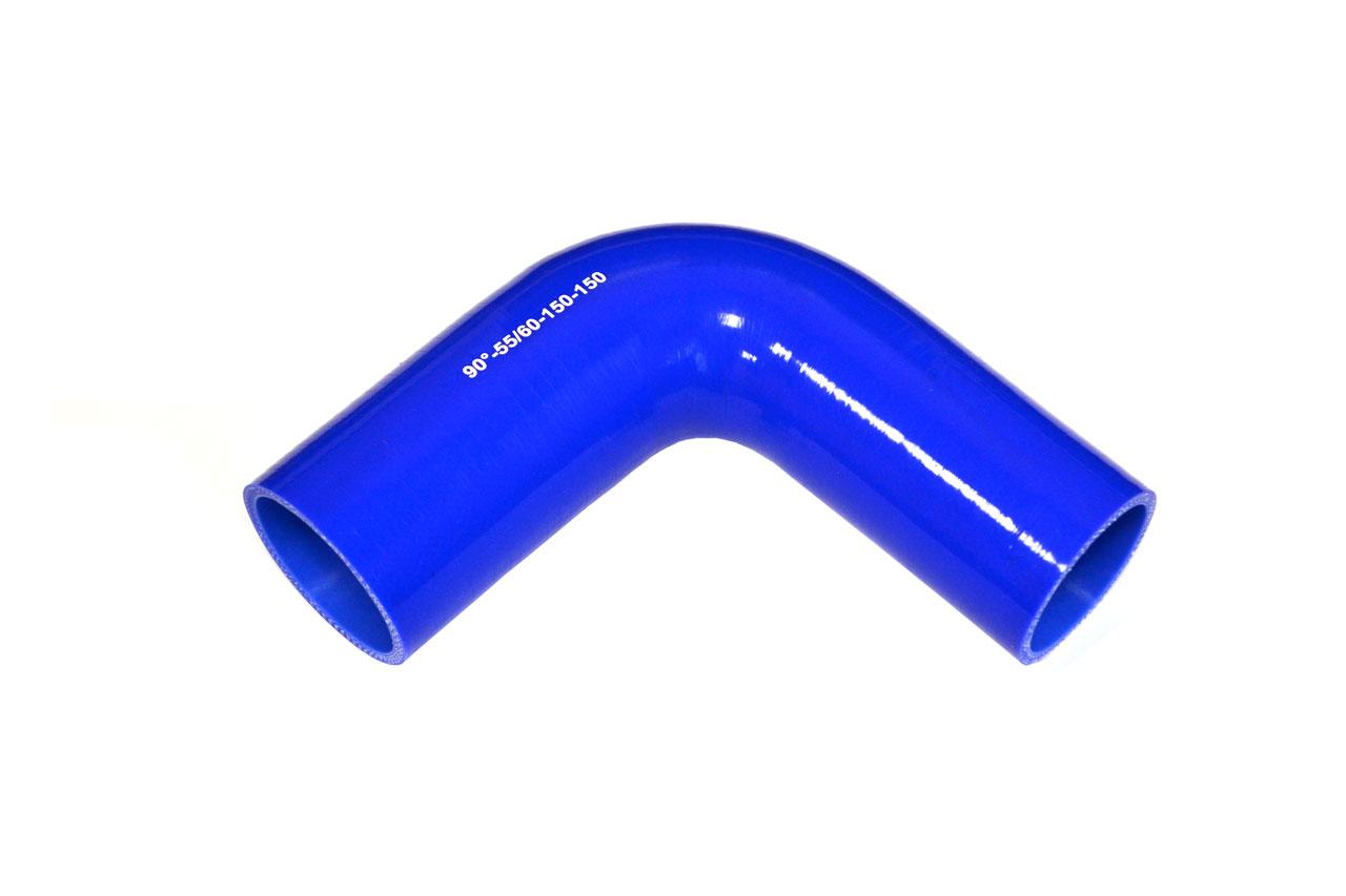 картинка Патрубок силиконовый угловой с переходом Ф 55х60 мм L 150х150 мм, 90 град от магазина Одежда+